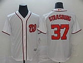 Nationals 37 Stephen Strasburg White Cool Base Jersey,baseball caps,new era cap wholesale,wholesale hats
